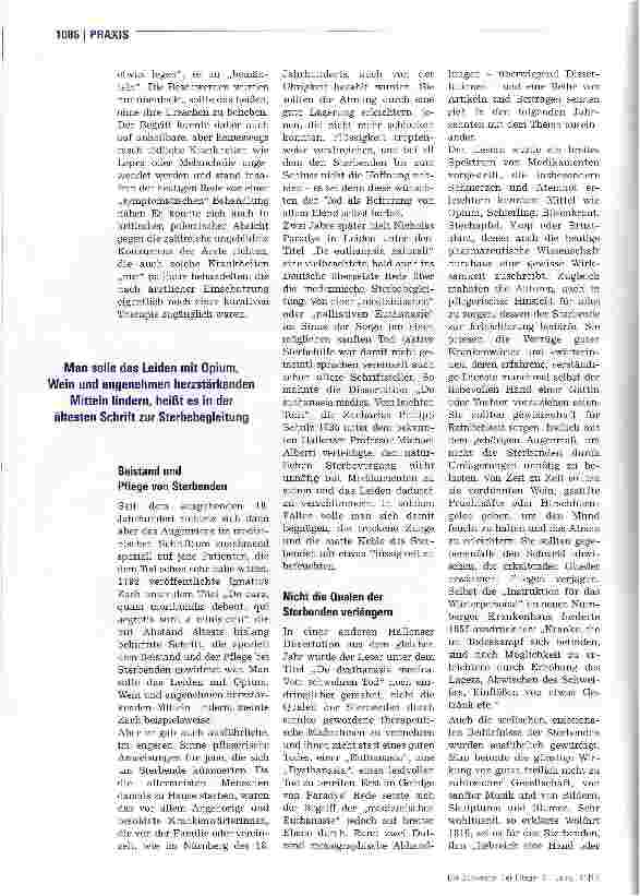 Vorschauseite 3: Die lange Geschichte der Palliativmedizin