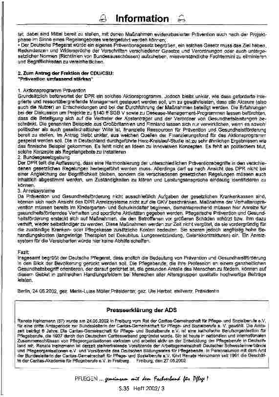 Vorschauseite 2: Stellungnahme zu den Anträgen der Fraktionen der SPD und Bündnist 90/ Die Grünen