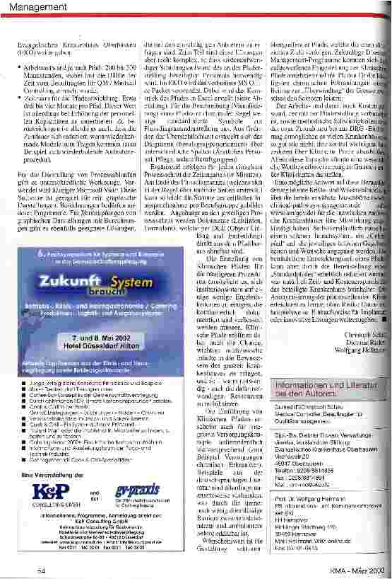 Vorschauseite 3: Erstellung, Aufwand und Struktur Klinische Pfade