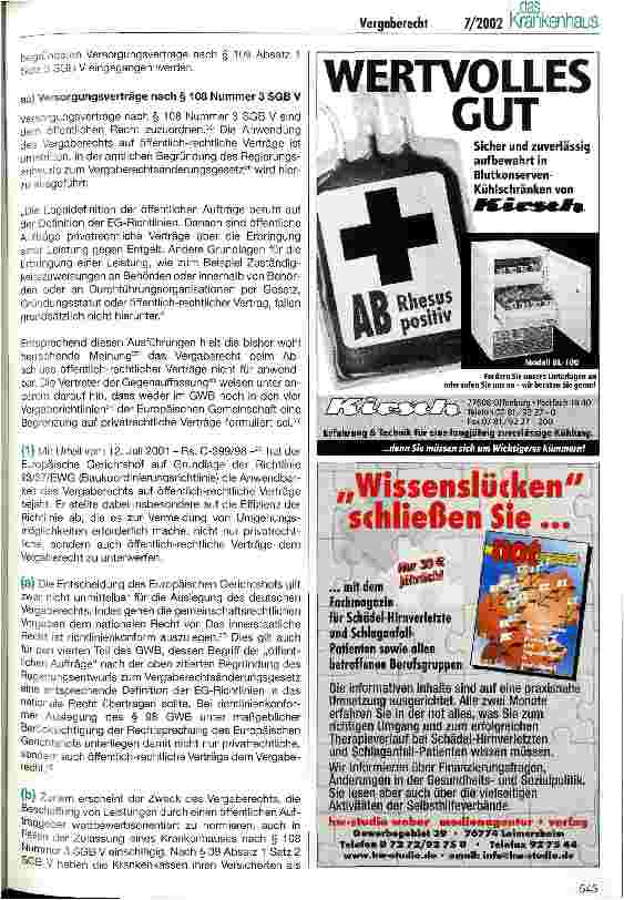 Vorschauseite 3: Die Anwendbarkeit des Vergaberechts auf die Zulassung eines Krankenhauses zur Krankenhausbehandlung