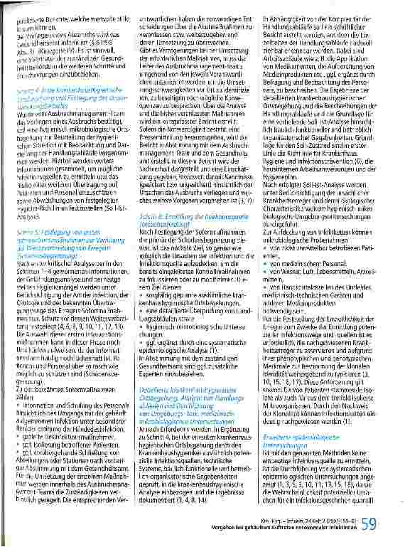 Vorschauseite 4: Ausbruchmanagement und strukturiertes Vorgehen bei gehäuftem Auftreten nosokomialer Infektionen