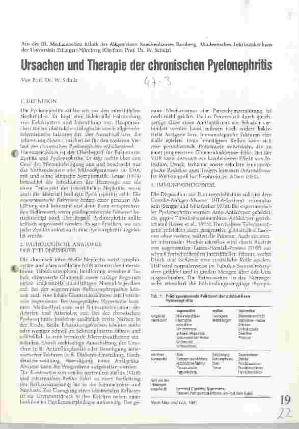 Vorschauseite 1: Ursachen und Therapie der chronsichen Pyelonephritis
