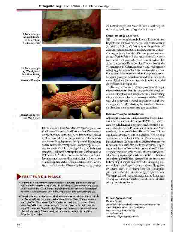 Vorschauseite 3: Gefahr in Verzug beim Ulcus cruris arteriosum