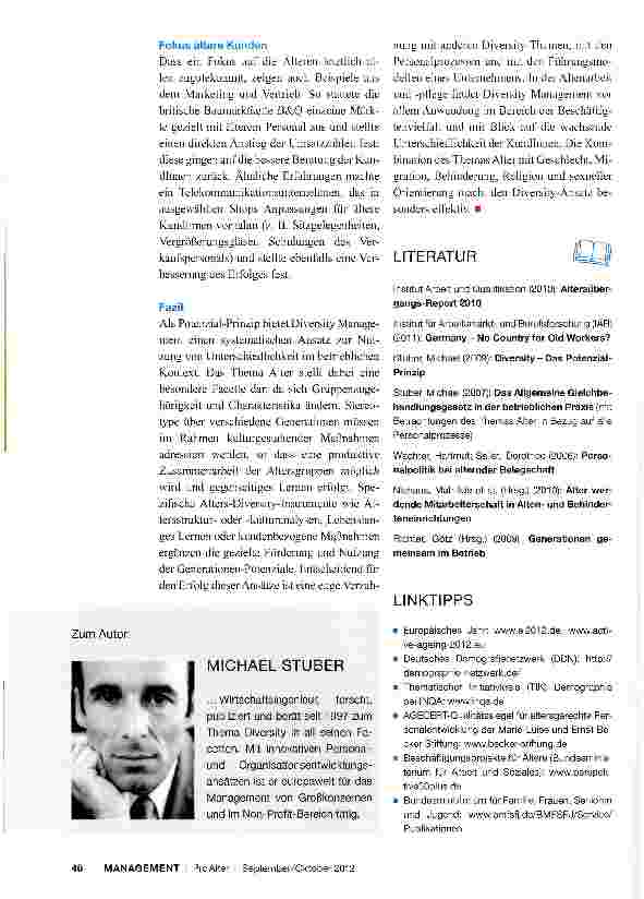 Vorschauseite 5: Diversity Management Das Potenzial-Prinzip für Generationen