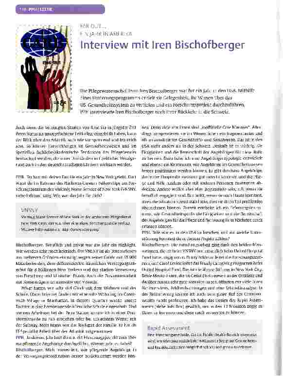 Vorschauseite 1: Interview mit Iren Bischofberger