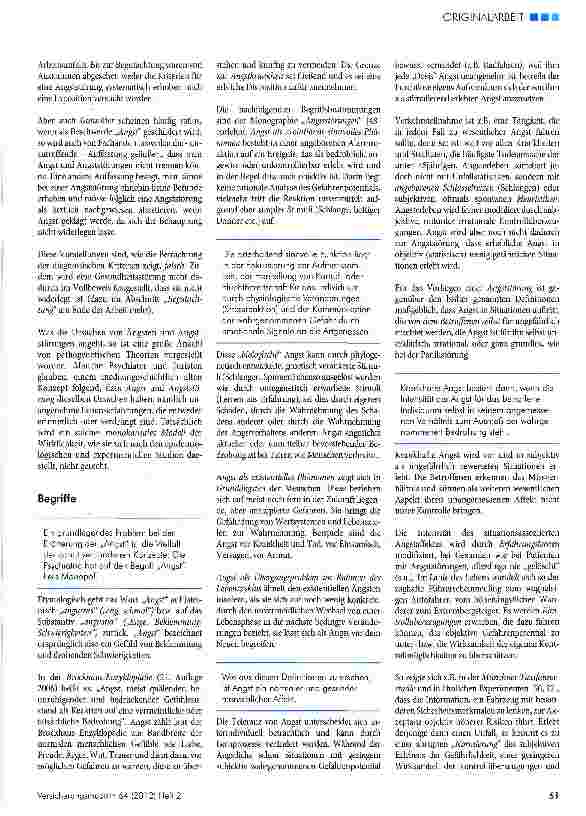 Vorschauseite 2: Angst und Angststörungen -Differenzialdiagnose, Ursachen und Empfehlungen für die Begutachtung