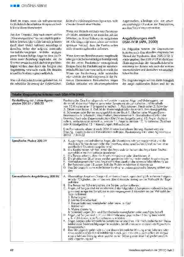 Vorschauseite 3: Angst und Angststörungen -Differenzialdiagnose, Ursachen und Empfehlungen für die Begutachtung