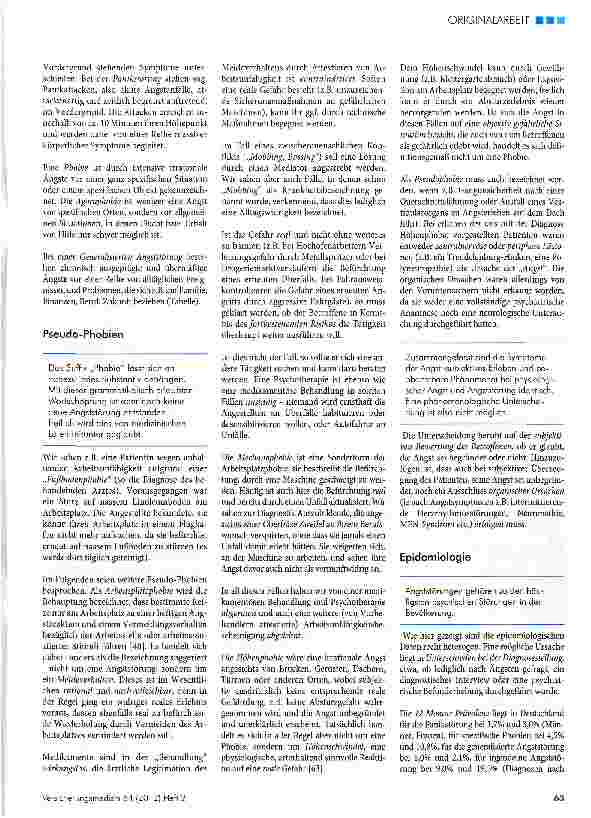 Vorschauseite 4: Angst und Angststörungen -Differenzialdiagnose, Ursachen und Empfehlungen für die Begutachtung