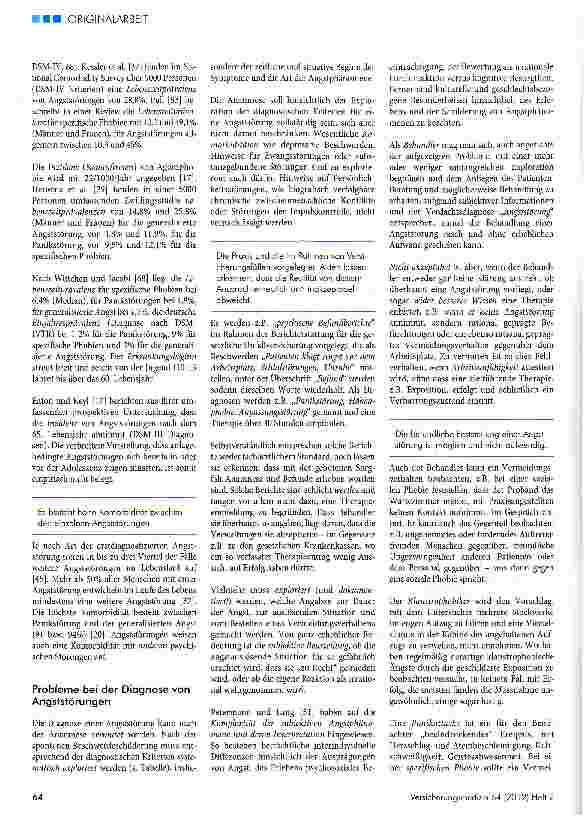 Vorschauseite 5: Angst und Angststörungen -Differenzialdiagnose, Ursachen und Empfehlungen für die Begutachtung