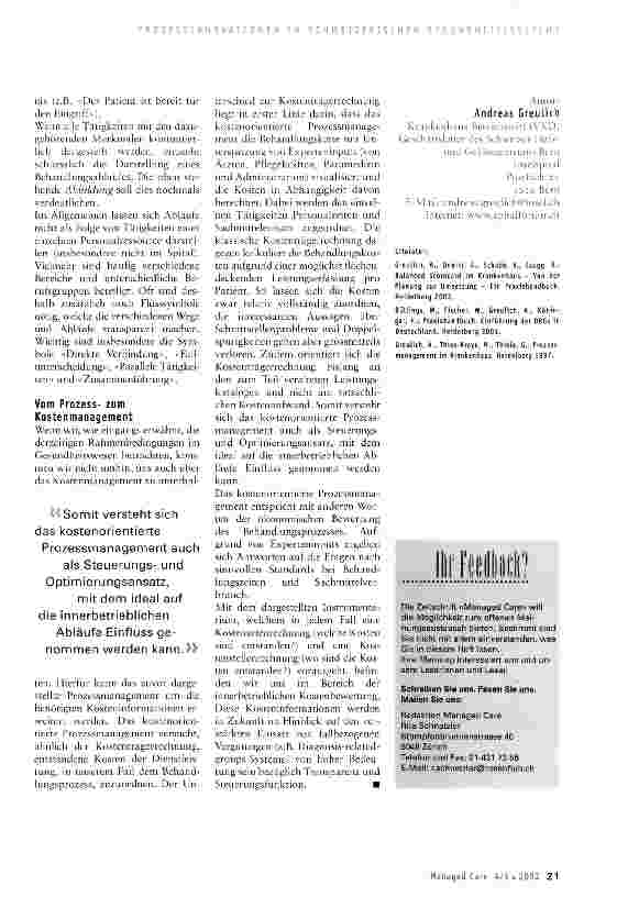 Vorschauseite 3: Kostenorientiertes Prozessmanagement:Ein neues Instrument zur Prozesskostendarstellung und -rechnung