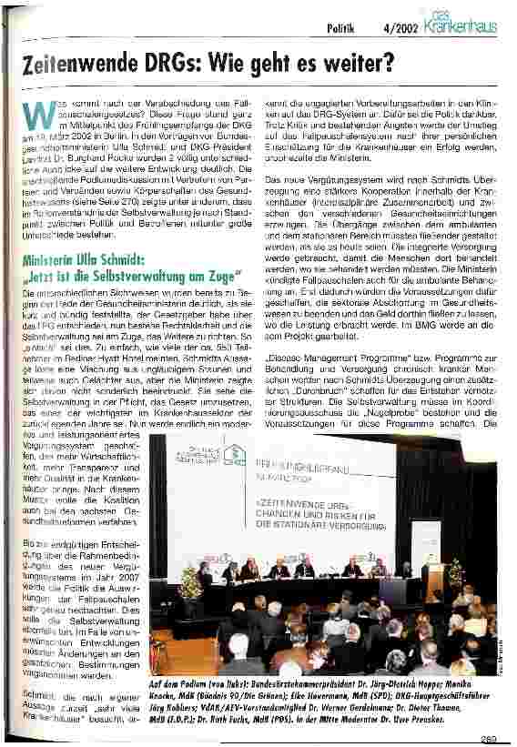 Vorschauseite 1: Zeitenwende DRGs: Wie geht es weiter?
