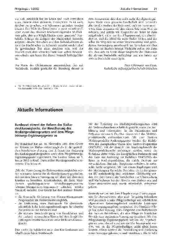 Vorschauseite 4: Sterben ist der Rede wert! Der Schutz des Lebens darf nicht zur Disposition stehen