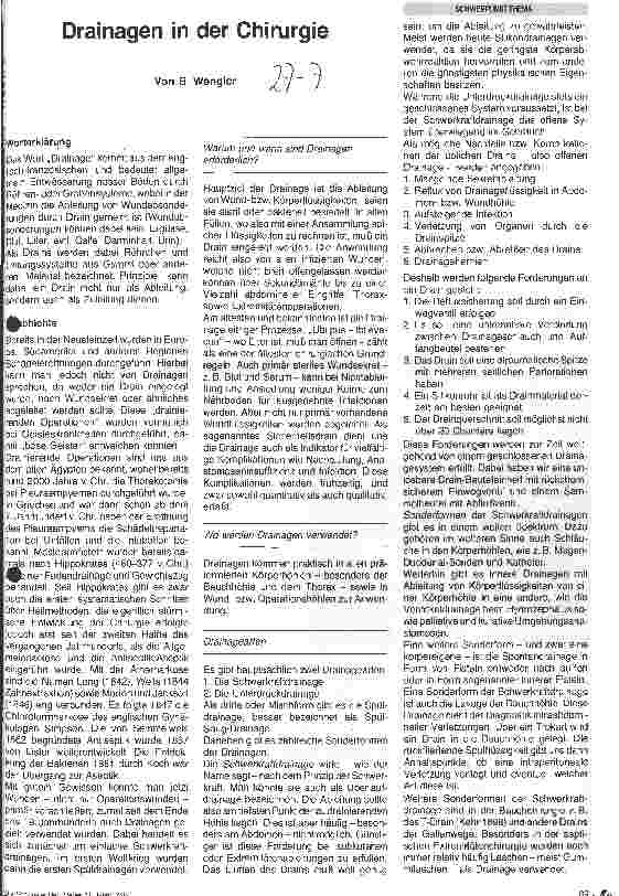 Vorschauseite 1: Drainagen in der Chirurgie