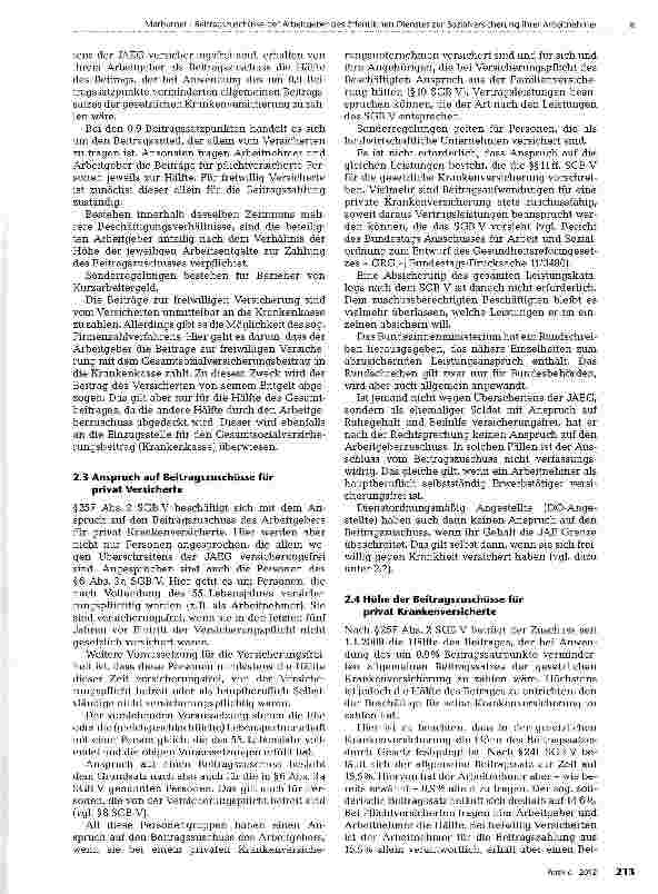 Vorschauseite 2: Beitragszuschüsse der Arbeitgeber des öffentlichen Dienstes zur Sozialversicherung ihrer Arbeitnehmer