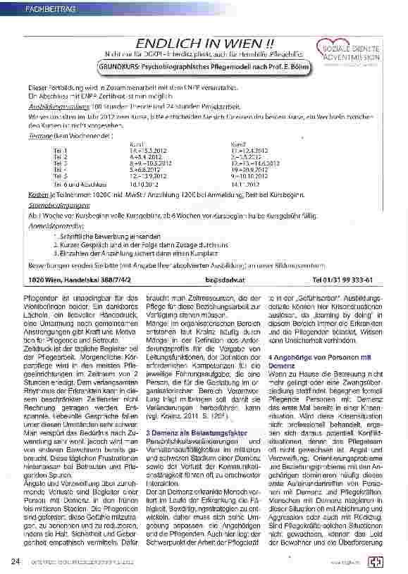 Vorschauseite 2: Belastungssituation professionell Pflegender im stationären Bereich der Altenpflege