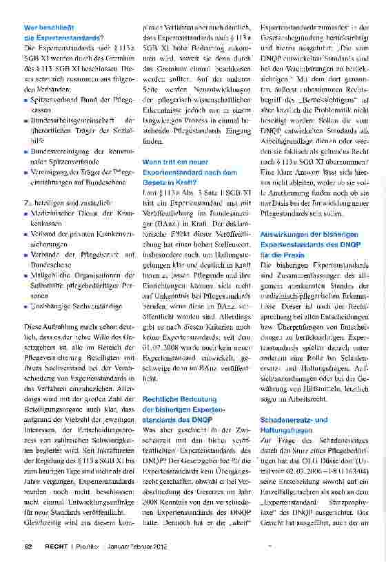Vorschauseite 3: Expertenstandards in der Pflege