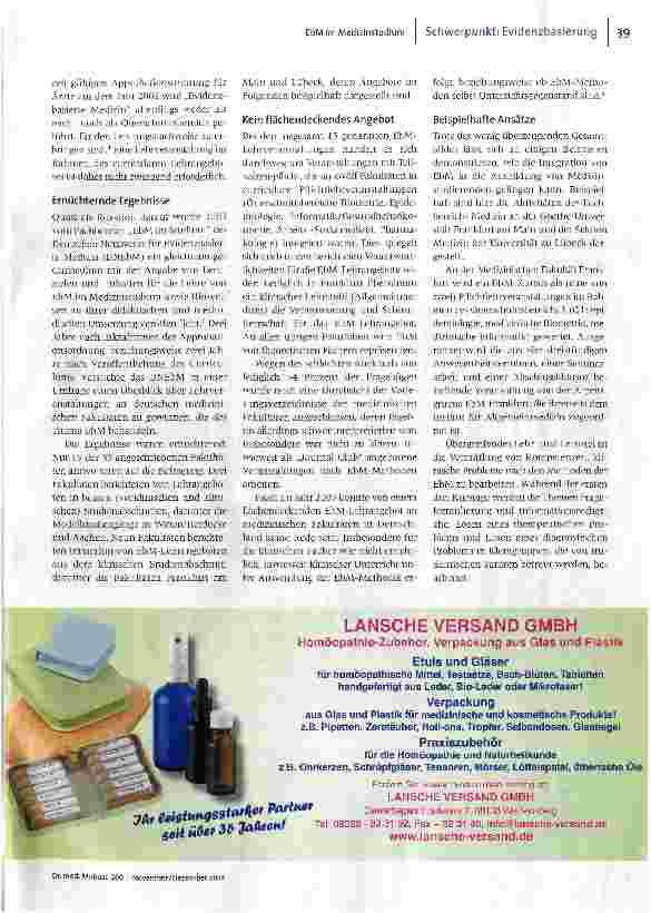 Vorschauseite 2: Evidenzbasierte Medizin im Studium