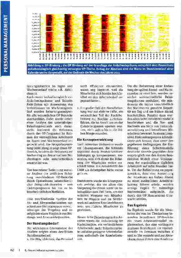 Vorschauseite 2: Schichtmodelle im OP Familienfreundliche Arbeitszeiten entlasten die Mitarbeiter