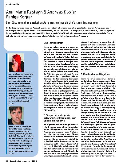 Vorschauseite 1: Fähige Körper Zum Zusammenhang zwischen Autismus und gesellschaftlichen Erwartungen