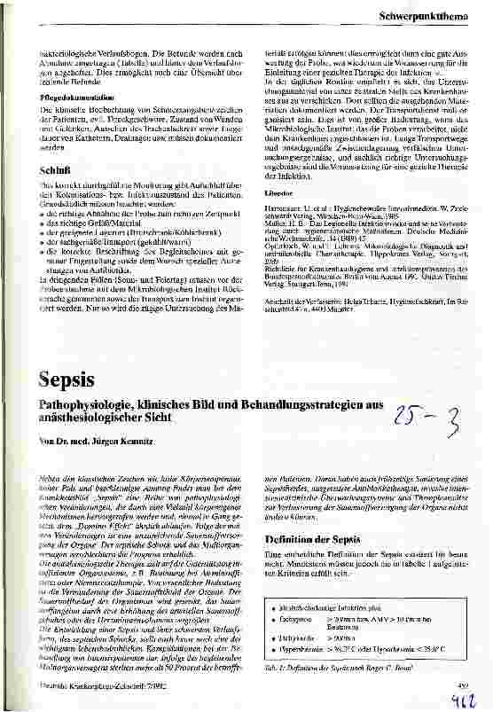 Vorschauseite 5: Organisation und Durchführung des bakteriologischen Monitorings