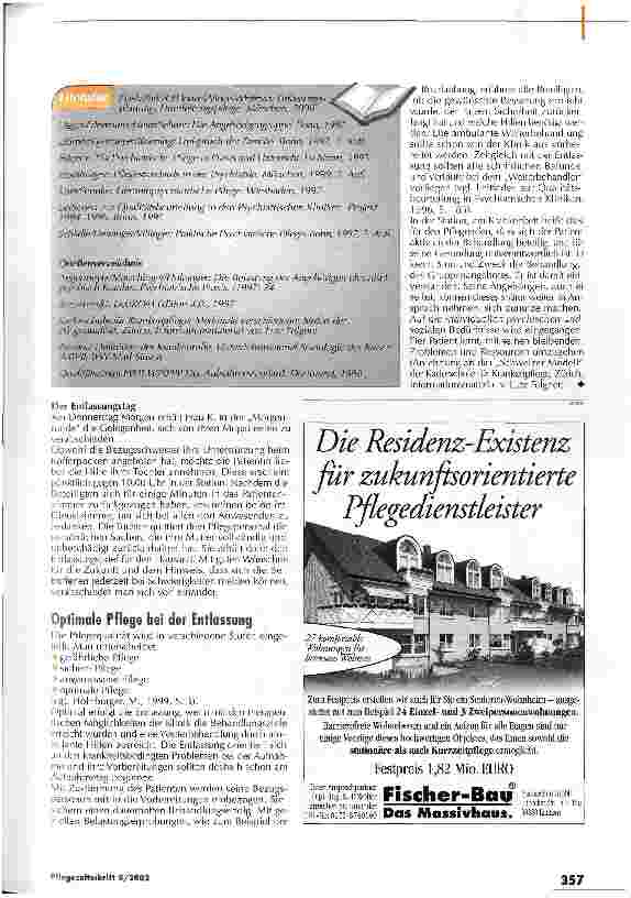 Vorschauseite 5: Die Entlassungsvorbereitungen beginnen bei der Aufnahme