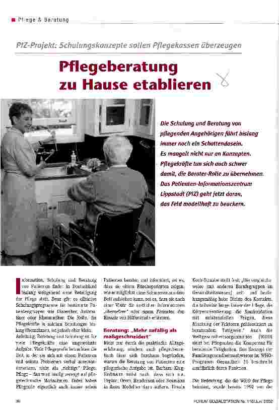 Vorschauseite 1: Pflegeberatung zu Hause etablieren