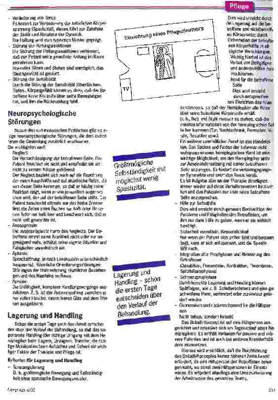 Vorschauseite 2: Lebensqualität auch nach dem Schlaganfall Das Bobath-Konzept gibt Hilfe für Pflegende und Gepflegte
