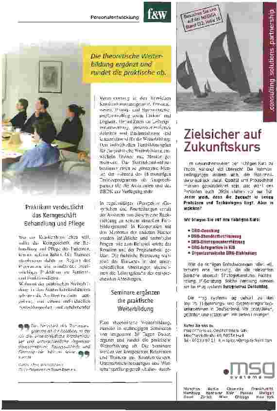 Vorschauseite 2: Wer an die Spitze will, braucht eine solide Basis Traineeprogramm des BBDK für Führungsnachwuchskräfte im Gesundheitswesen