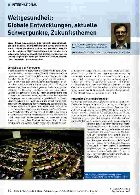 Vorschauseite 1: Weltgesundheit: Globale Entwicklungen, aktuelle Schwerpunkte, Zukunftsthemen