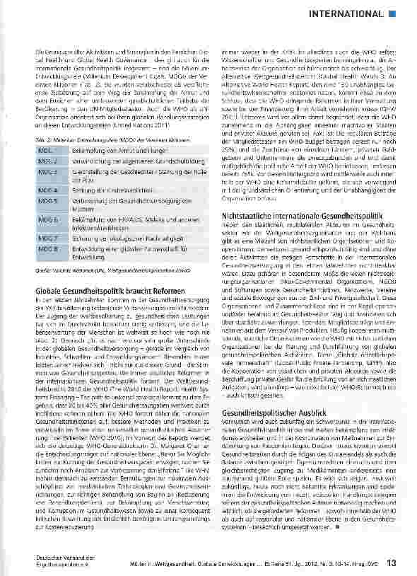 Vorschauseite 4: Weltgesundheit: Globale Entwicklungen, aktuelle Schwerpunkte, Zukunftsthemen
