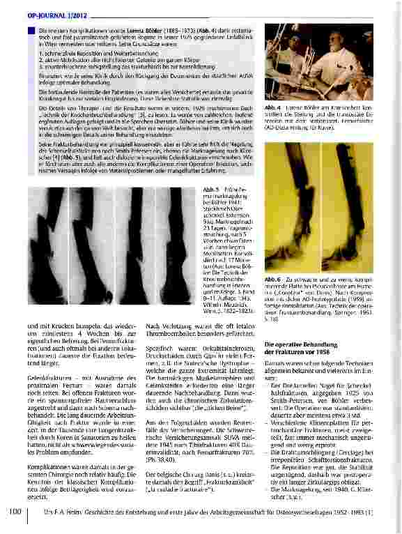 Vorschauseite 3: Geschichte der Entstehung und erste Jahre der Arbeitsgemeinschaft für Osteosynthesefragen 1952-1963(1)