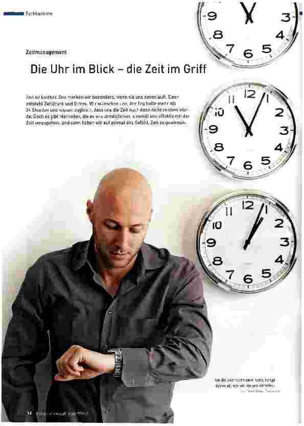 Vorschauseite 1: Die Uhr im Blick - die Zeit im Griff