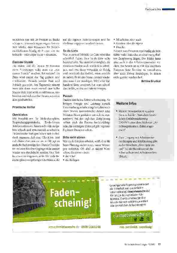 Vorschauseite 4: Die Uhr im Blick - die Zeit im Griff