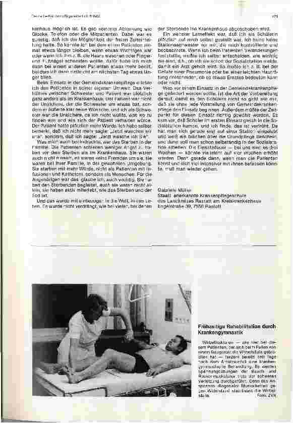Vorschauseite 2: Gedanken einer Schülerin zum Einsatz in der Gemeindekrankenpflege