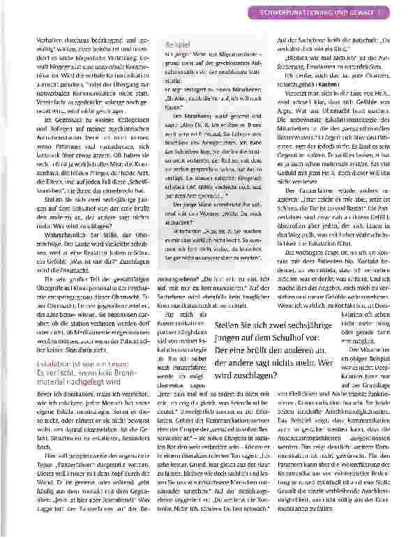 Vorschauseite 2: Eskalation und Deeskalation