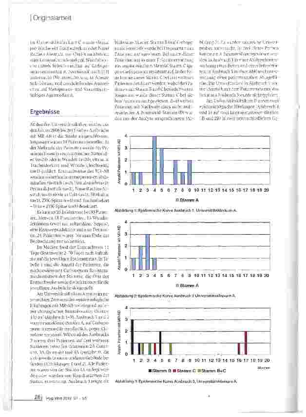 Vorschauseite 4: Analyse von nosokomialen Ausbrüchen mit multiresistentem Acinetobacter baumannii