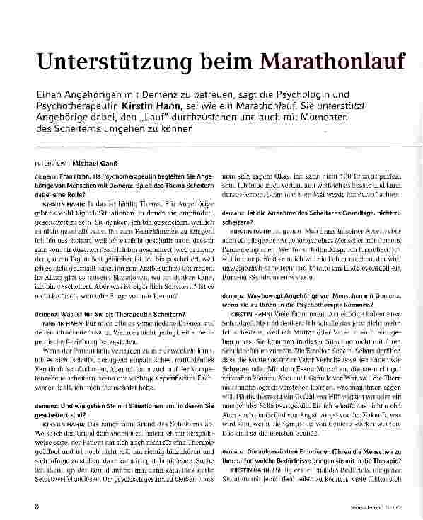 Vorschauseite 1: Unterstützung beim Marathonlauf