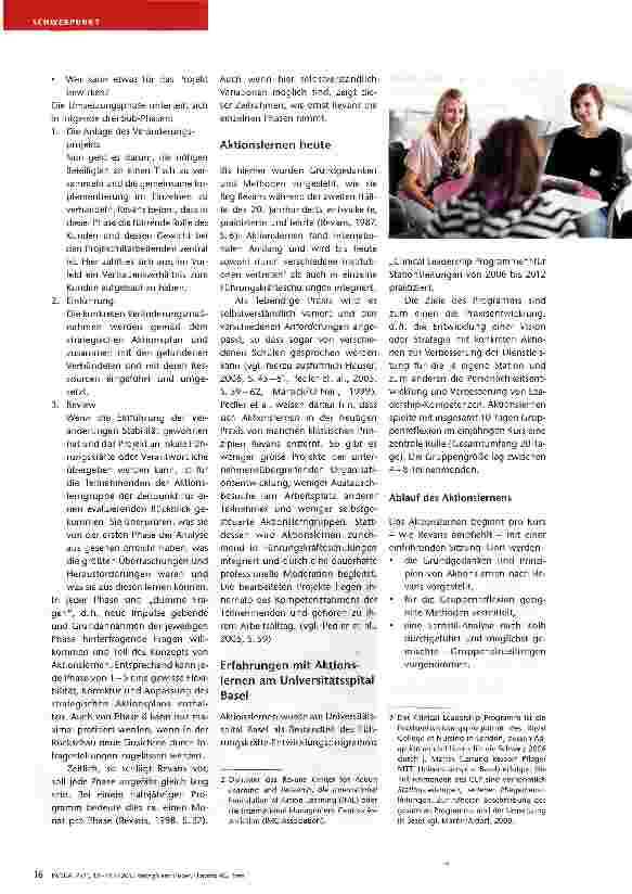 Vorschauseite 5: Aktionslernen in Theorie und Praxis Ursprung, Ziele und Erfahrungen