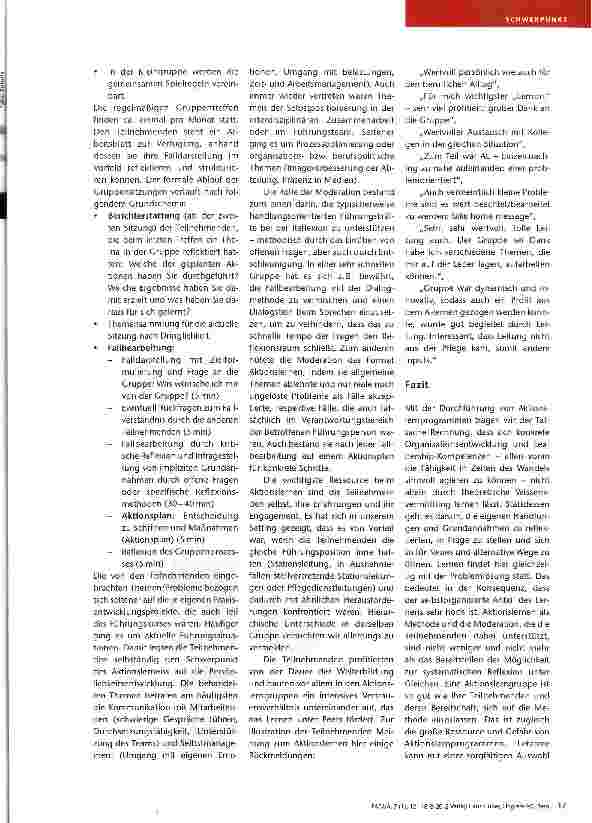 Vorschauseite 6: Aktionslernen in Theorie und Praxis Ursprung, Ziele und Erfahrungen