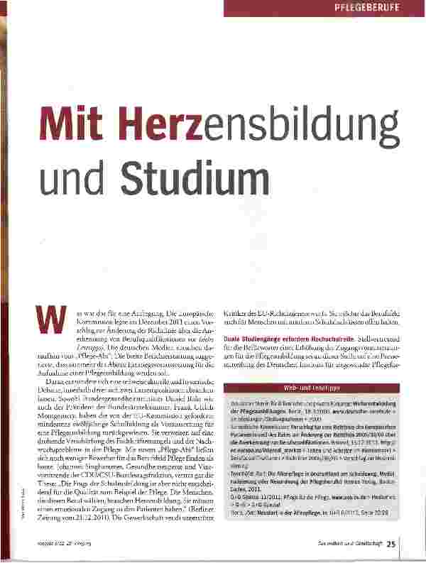 Vorschauseite 2: Mit Herzensbildung und Studium