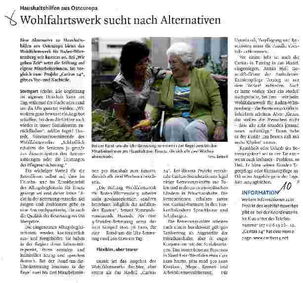 Vorschauseite 1: Wohlfahrtswerk sucht nach Alternativen