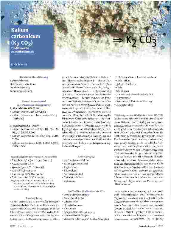 Vorschauseite 1: Kalium carbonicum
