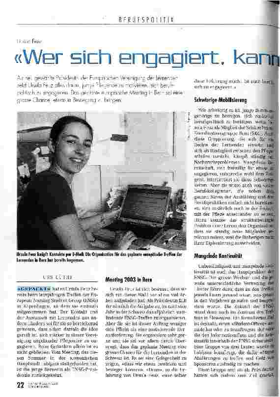 Vorschauseite 1: Wer sich engagiert, kann etwas bewegen