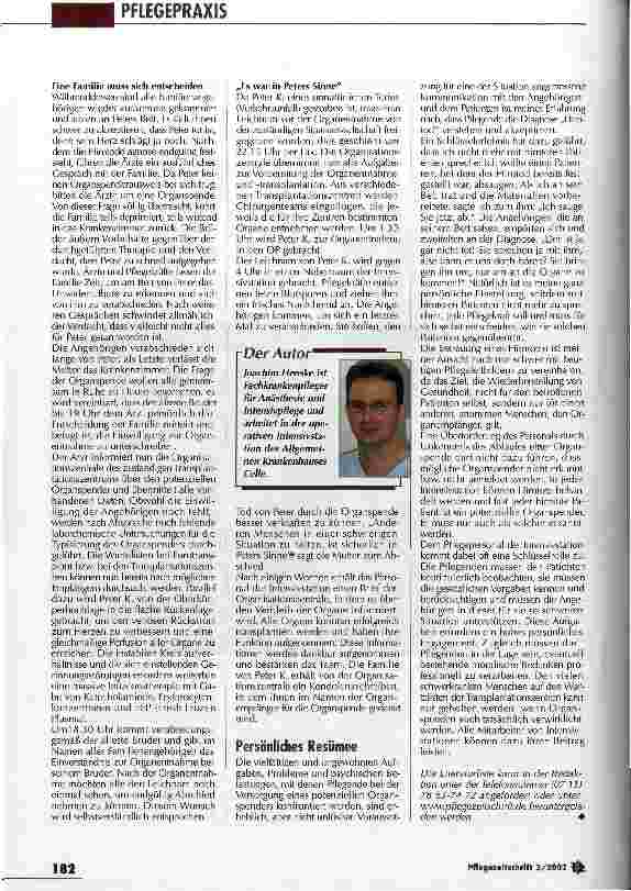 Vorschauseite 4: Hirntod ... und nun?