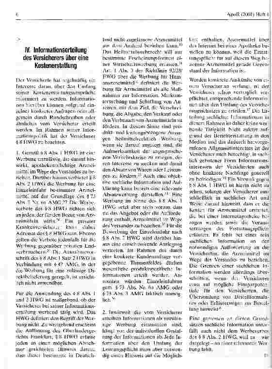 Vorschauseite 4: Internetapotheke und private Krankenversicherung