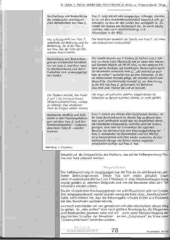 Vorschauseite 6: Multiperspektivische Fallarbeit als Ansatz zur Verbesserung der Pflege mit psychisch veränderten Menschen: Defintion - Praxisbeispiel