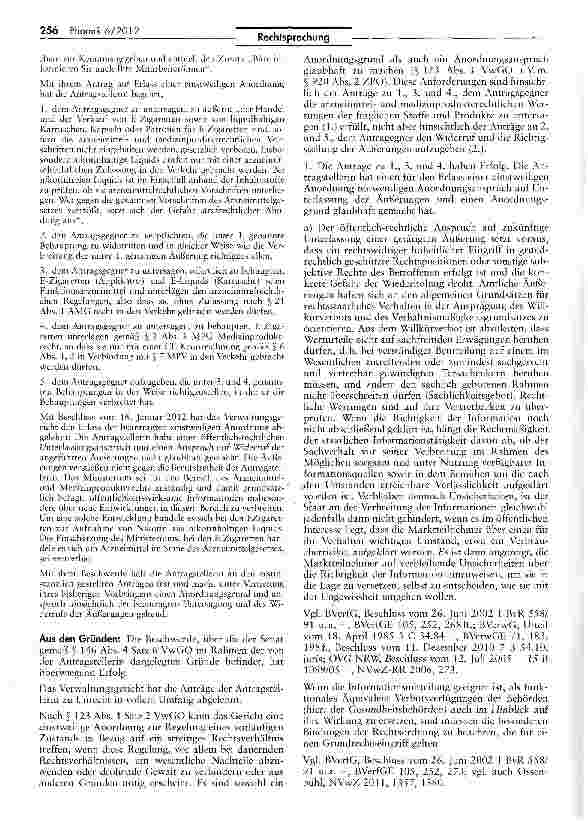 Vorschauseite 2: E Zigarette kein Arzneimittel AMG § 2 I Nr. 1; MPG § 2 III