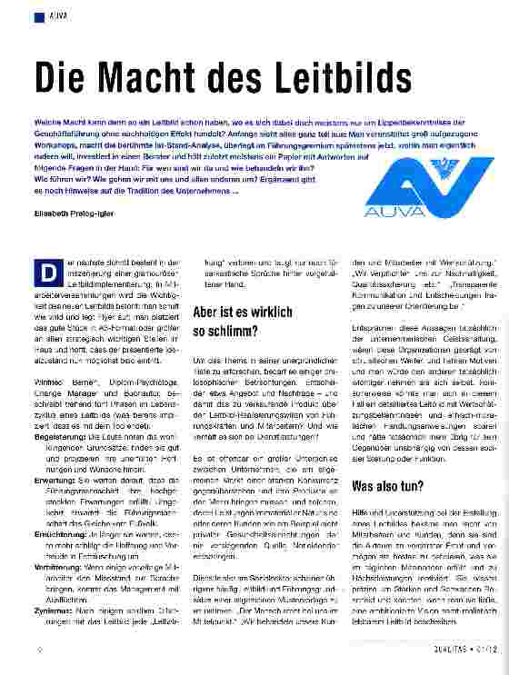 Vorschauseite 1: Die Macht des Leitbilds