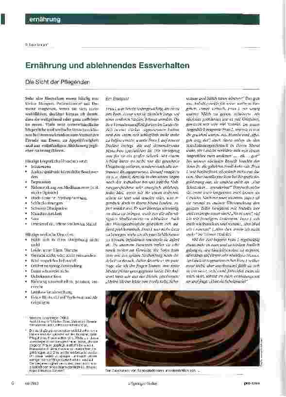 Vorschauseite 1: Ernährung und ablehnendes Essverhalten
