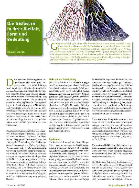 Vorschauseite 1: Die Irisfasern in ihrer Vielfalt, Form und Bedeutung